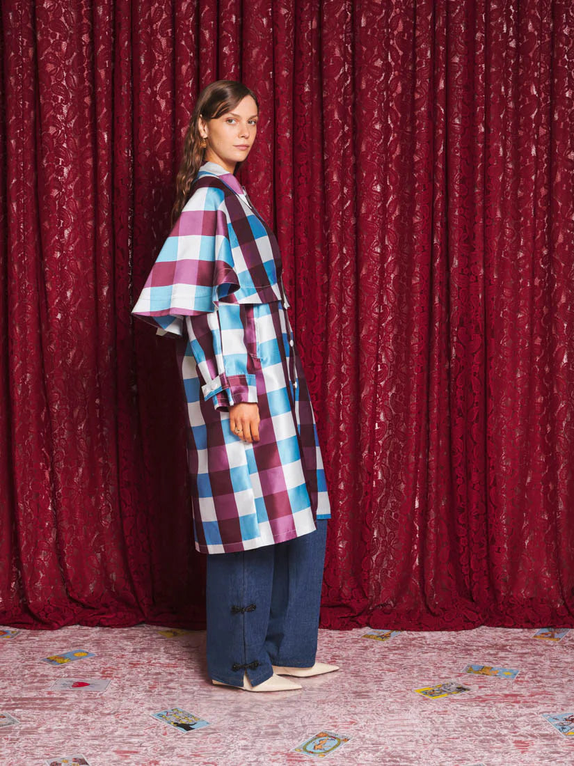 Carina Cape Check Coat