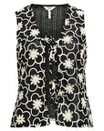 Calla Tie Waistcoat - Black Floral