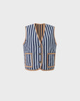 Camila Blue Stripe Gilet