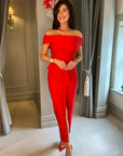 Celia Midi Dress - Red