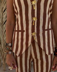Chocolate Stripe Waistcoat