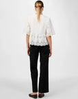 Cornelia Bow Top - White