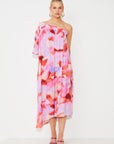 Crina Print One Shoulder Dress