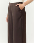 Pella Satin Trousers - Brown