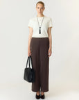 Pella Satin Trousers - Brown