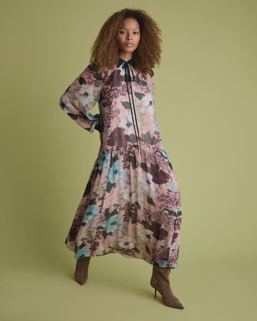 Anais Print Midi Dress
