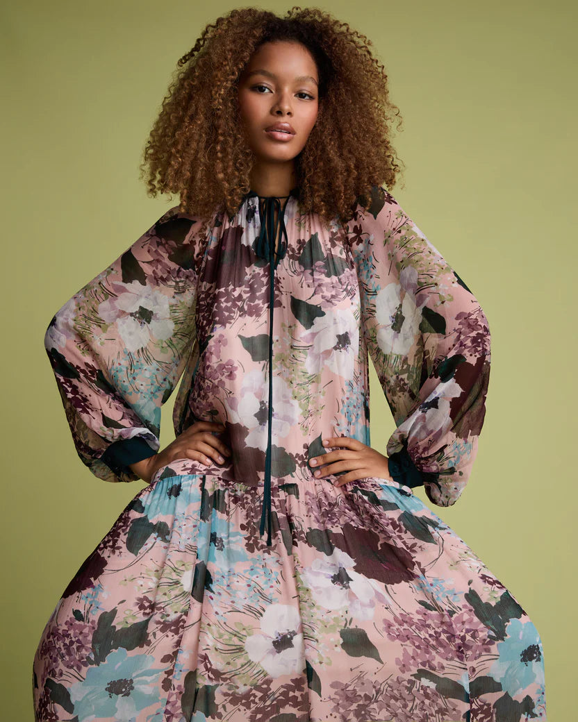 Anais Print Midi Dress