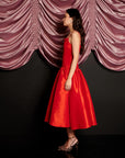 Quartet Taffeta Dress - Red