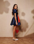 Memories Bow Dress - Navy
