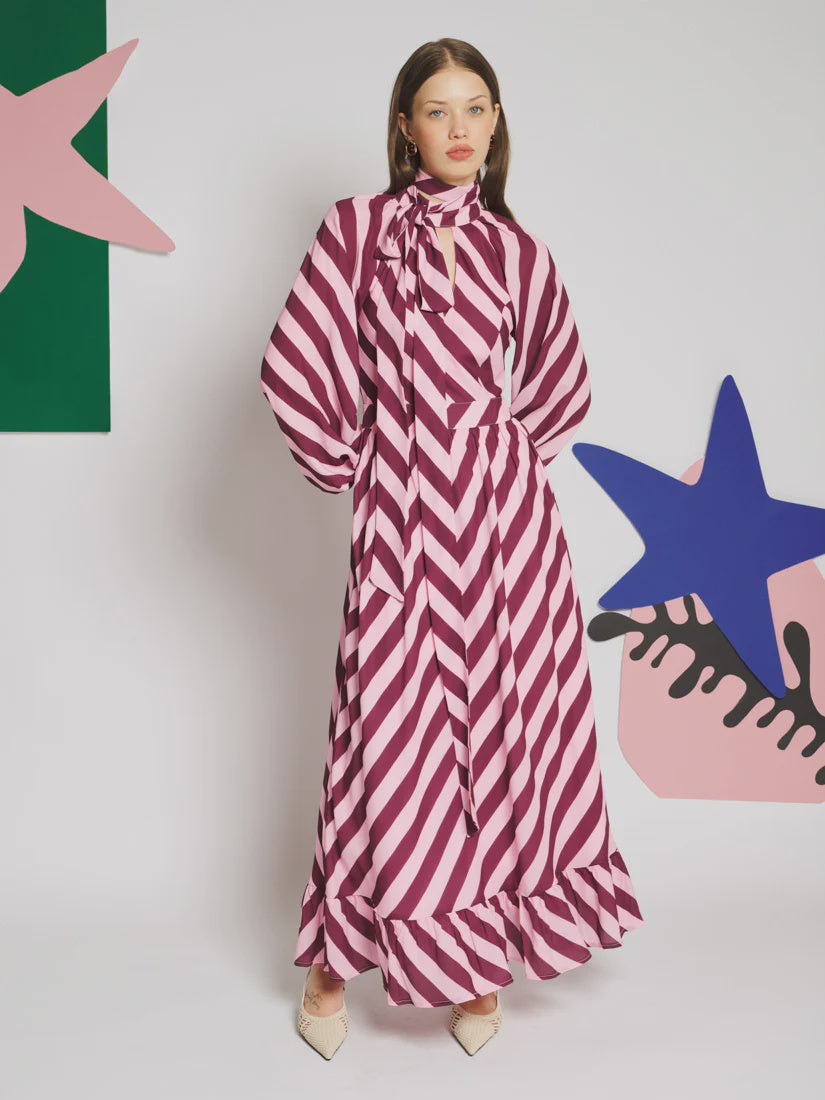 Menton Stripe Maxi Dress