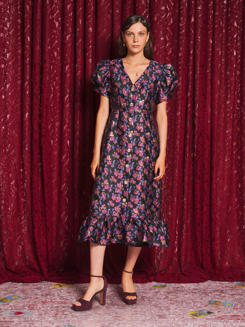 Fortunes Print Midi Dress