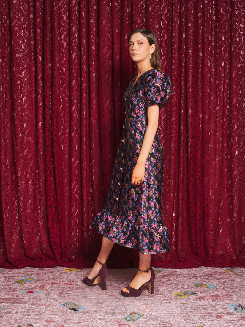 Fortunes Print Midi Dress