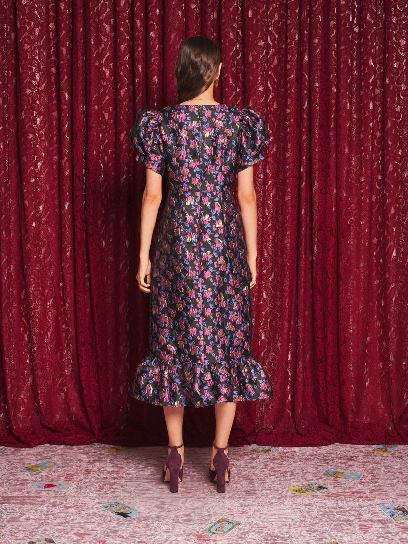 Fortunes Print Midi Dress