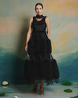 Black swan tulle dress