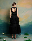 Black swan tulle dress