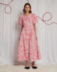 Rose Finch Tulle Midi dress