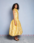 Ochre Jacquard Midi - Yellow