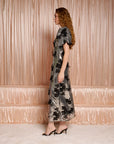 Gala Floral sequin maxi dress