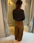 Denna suede barrell trousers