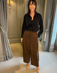 Denna suede barrell trousers