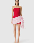 June Mini Dress - Pink/Red