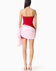 June Mini Dress - Pink/Red