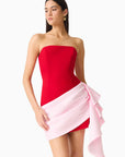 June Mini Dress - Pink/Red