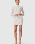 Cora Lace Mini Dress - White