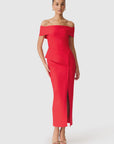 Celia Midi Dress - Red