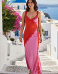 Elowen Lace Dress - Pink/Red