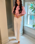 Eva Polka Blouse - Pink