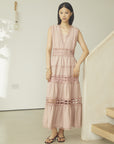 Evika Lace Midi - Blush