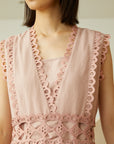 Evika Lace Midi - Blush