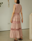Evika Lace Midi - Blush