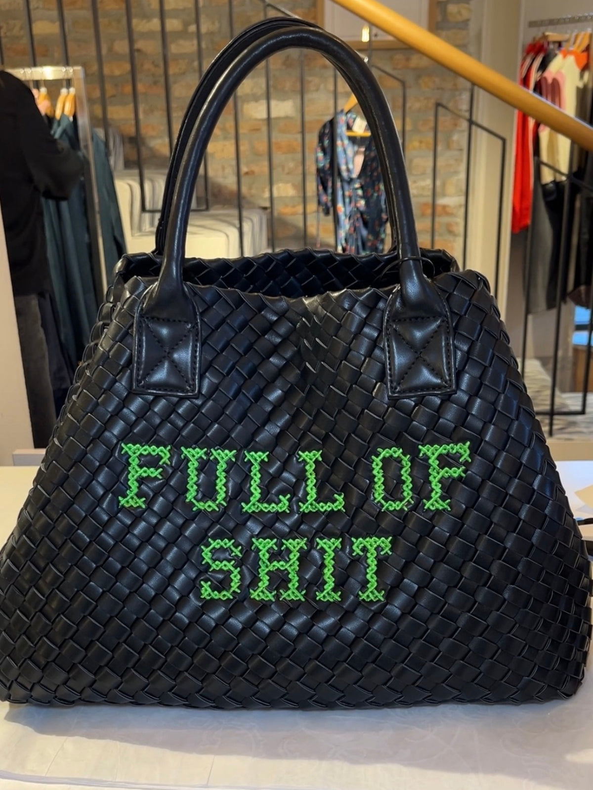 Vegan Full of Shit bag - Green