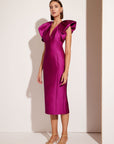 Myra Midi Dress - Fuschia