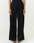 Pella Satin Trousers - Black