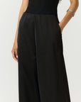 Pella Satin Trousers - Black
