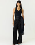 Pella Satin Trousers - Black