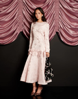 Glossy Jacquard Dress - Pink