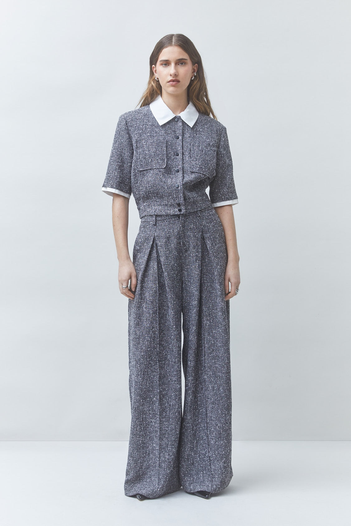 Jerk Wide Trousers - Grey