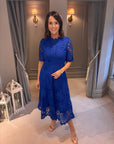Marita Lace Dress - Royal Blue