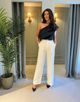 Whitney Flare Pants - White