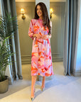 Crina Print One Shoulder Dress