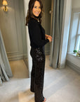 Arvid black sequins trousers