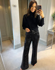 Arvid black sequins trousers