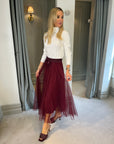 Matilda tulle skirt - Burgundy