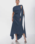 Didi Drape Dress - Navy