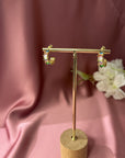 Gold Rainbow Hoop Earrings - Small