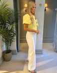 Cleo Bow Top - Lemon